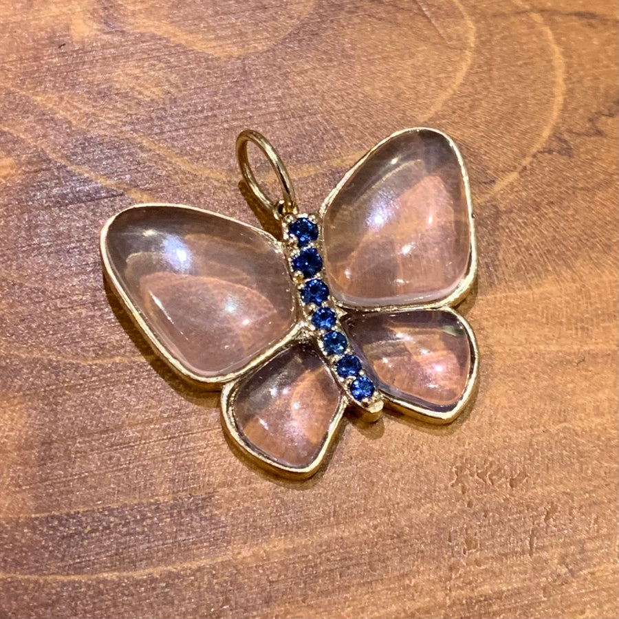 Pendant | Crystal & Sapphire Butterfly