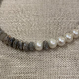 Choker | Moonstone w/ Freshwater Pearls