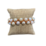 South Sea Pearls Macramé Style Bracelet | 7-8"
