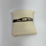 Triple Wrap w/ Roundel Bracelet (GOLD FILLED CLASP)
