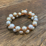 South Sea Pearls Macramé Style Bracelet | 7-8"