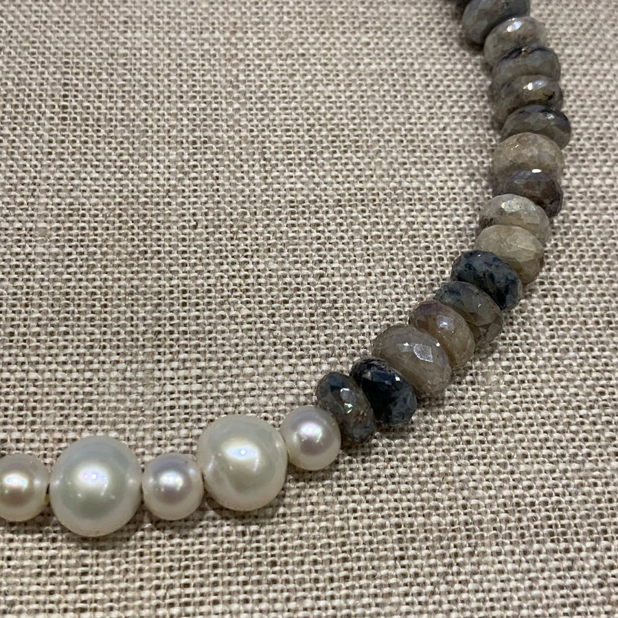 Choker | Moonstone w/ Freshwater Pearls