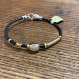 Gold Diamond Pebble Bracelet