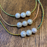 Necklace | Edison Pearls on Metallic Cord