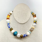Semi-Precious Stone and Myoka Pearl Necklace | A | 16"