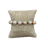 South Sea Pearls w/ Knots Bracelet | Tan | 7.5-8"