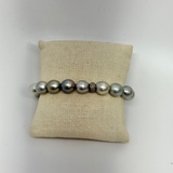 Tahitian Pearls w/ Diamond Rondel & Clasp Bracelet | 7.5”