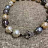 Choker | XL Tahitian & South Sea Pearls, Diamond Clasp
