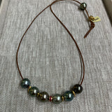 Adjustable | Tahitian Pearls, 18K Gold & Ruby