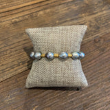Tahitian Pearls w/ Gold Rondels Bracelet | 7"