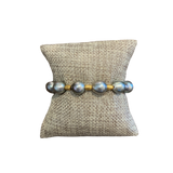 Tahitian Pearls w/ Gold Rondels Bracelet | 7"
