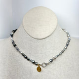 Keishi Pearl Choker w/ Diamond Clasp | 16"