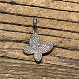 Silver Pave Diamond Butterfly Enhancer