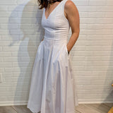 MMJ - V-Neck Dress | White