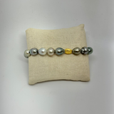 Tahitian Pearls w/ 18K Roundel Bracelet | 8-8.5"