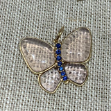 Pendant | Crystal & Sapphire Butterfly