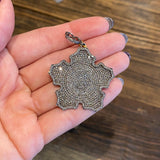 Silver Pave Diamond Leaf Enhancer