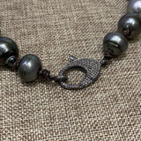Choker | XL Tahitian Pearls w/ Diamond Clasp | 16.75”