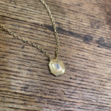 Necklace | Baguette Diamond, 14K Gold Pendant