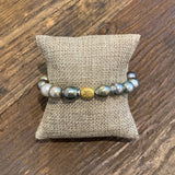 Tahitian Pearls, 18K Roundel Bracelet | 8-8.5"