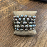 Tahitian Pearls on Leather Bracelet | 7-7.5"