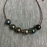 Adjustable | Tahitian Pearls, 18K Gold & Ruby