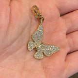 Gold & Diamond Butterfly Charm