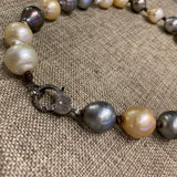 Choker | XL Tahitian & South Sea Pearls, Diamond Clasp