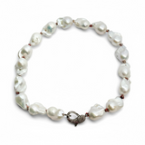 Baroque Pearls on Colorful Thread Choker