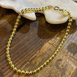 Choker | Gold Hematite Beads | 17.5"