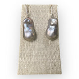 Earrings | Grey Baroque | Sterling Silver