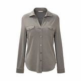 UN - Viscose Button Down Shirt | Taupe
