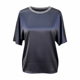 PT - Silk Short Sleeve Top | Gunmetal