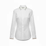 PT - Cotton Button Down w/ Detailed Collar | White