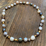 Mid-Length | Freshwater Pearl Multi, 18K Gold, Diamond | 21”