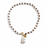 Petite Pearl Choker with a Baroque Pearl Accent | 15" or 16"