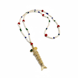 Colorful Beaded Necklace with Fish