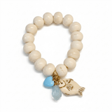 Semi-Precious Elastic Bracelet with Charms