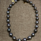 Mid-Length | Tahitian Pearls on Leather | 20"