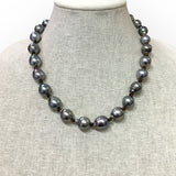 Mid-Length | Tahitian Pearls on Leather | 20"