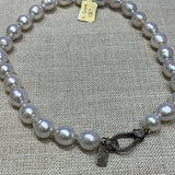 Choker | South Sea Pearls on Silk | 15"