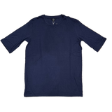 UN - Viscose Elbow Sleeve T-Shirt | Marine