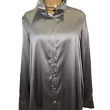 PT - Silk Blouse | Gunmetal