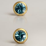 KCTS - Blue Zircon Round Bezel Earring | 0.65ct