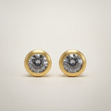 KCTS - Grey Spinel Round Bezel Earring | 0.66ct