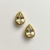 KCTS - Moonstone Pear Shape Bezel Earring | 1.00ct