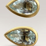 KCTS - Aquamarine Pear Shape Bezel Earring | 2.48ct