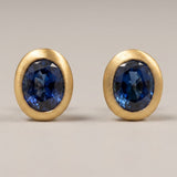 KCTS - Blue Sapphire Oval Bezel Earring | 0.78ct