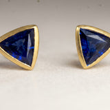 KCTS - Blue Sapphire Trillion Bezel Earring | 1.04ct