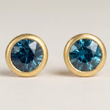 KCTS - Montana Sapphire Round Bezel Earring | 0.79ct